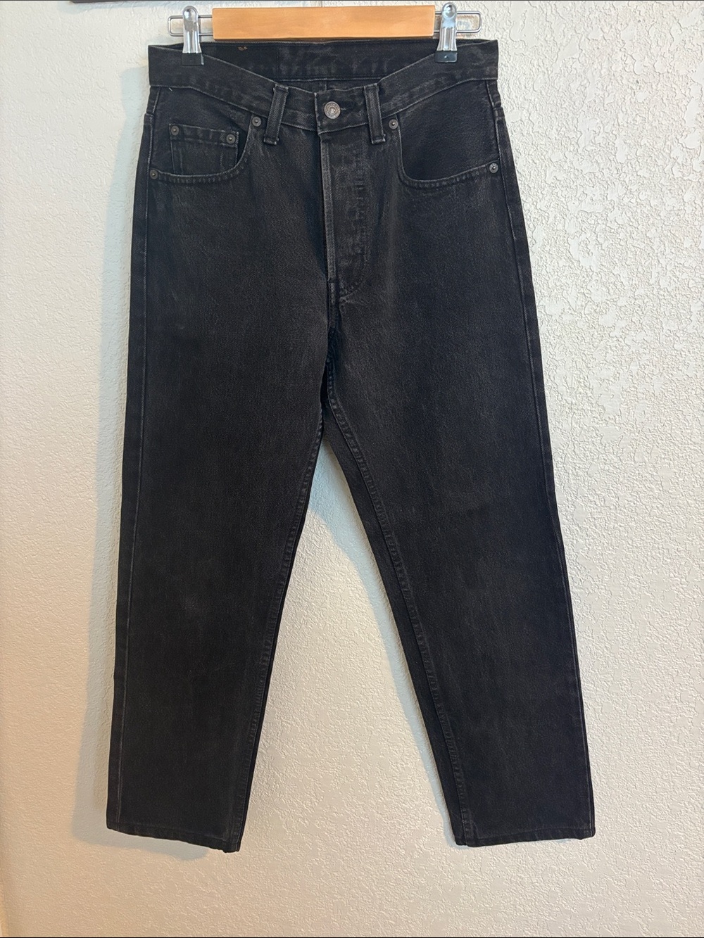 Vintage Levi Black Straight-Leg Jeans